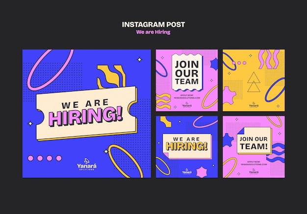 PSD we are hiring instagram posts