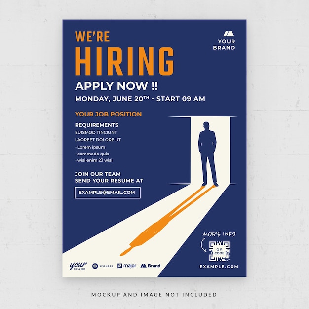 We are hiring job flyer template in psd