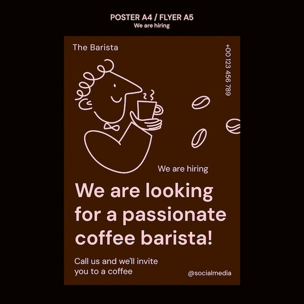 We are hiring poster template