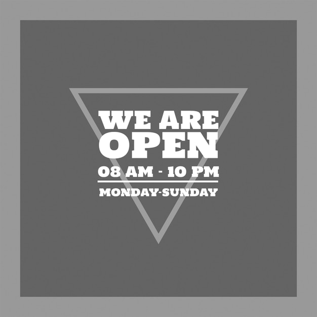 We Are Open Business Hours Signage