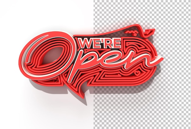 We are Open/Close Calligraphic 3d Transparent Psd File.