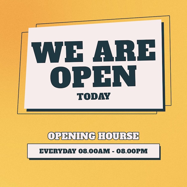 we are open today instagram post template