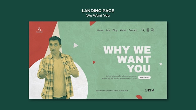 PSD we want you landing page