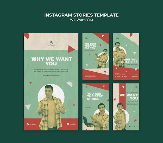 We want you social media stories