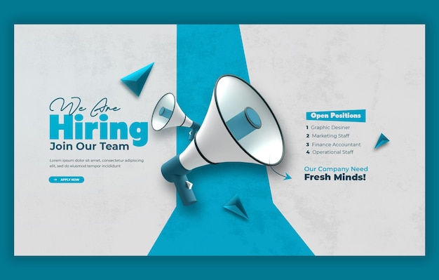 We zijn op zoek naar vacature Web banner of Hero beeld sjabloon