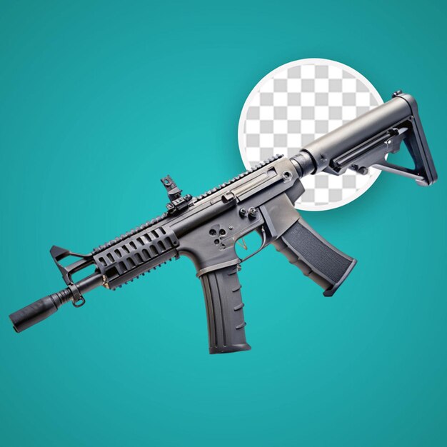 PSD weapon isolated on transparent background