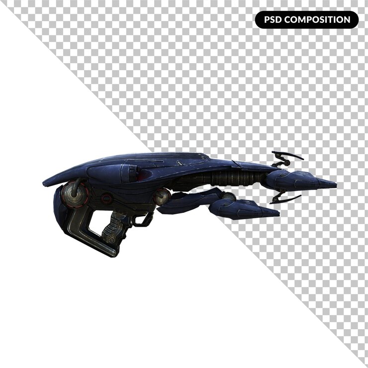 PSD weapons max effect isolated 3d rendering