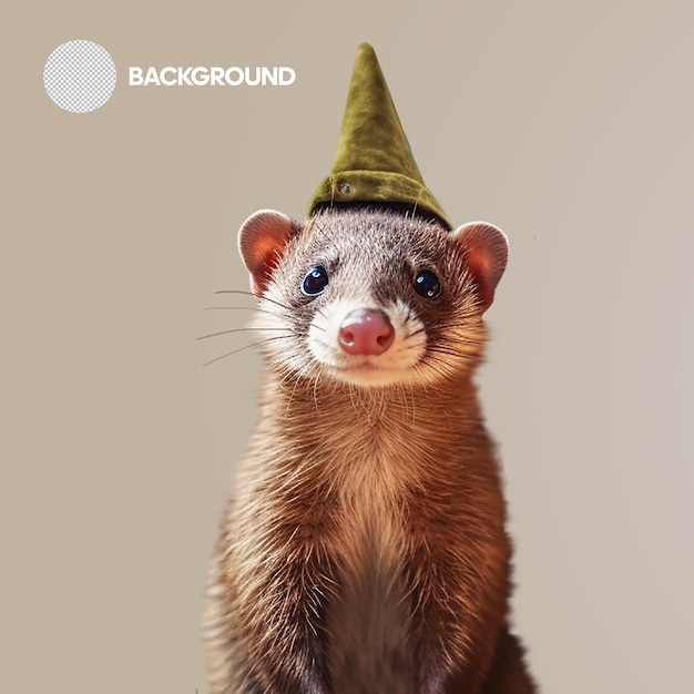 Weasel animal face png psd