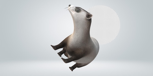 PSD weasel isolated on a transparent background