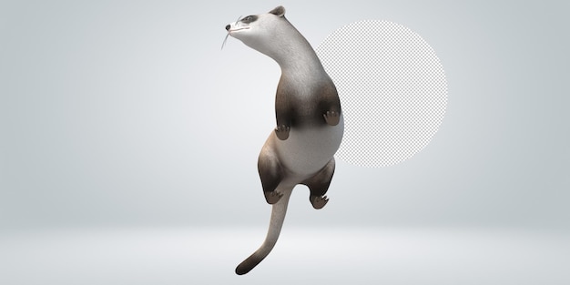 Weasel isolated on a Transparent Background