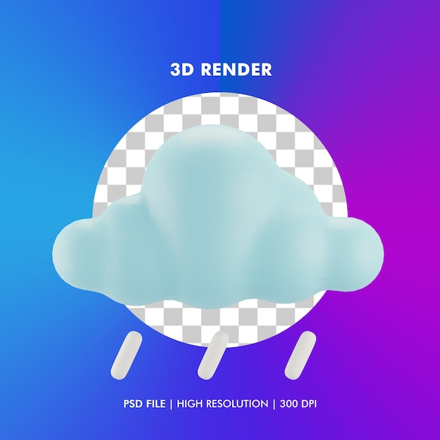 Illustrazione di rendering 3d meteo isolata