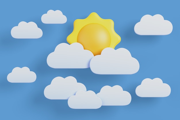 PSD weather background with clouds