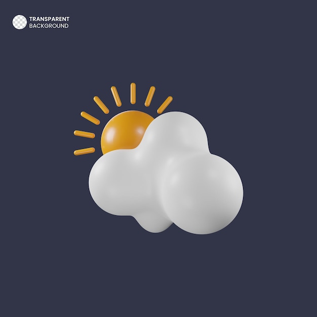 Weather forecast isolated 3d render icon