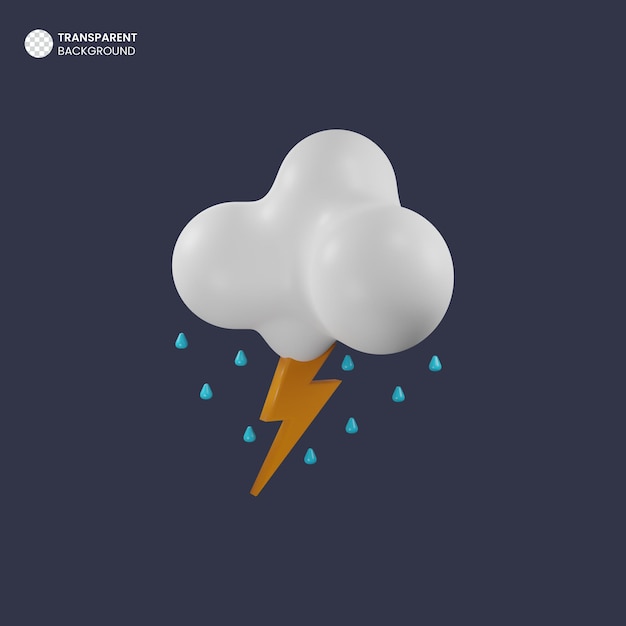 Weather forecast isolated 3d render icon