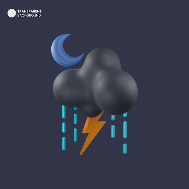 weather forecast isolated 3d render icon