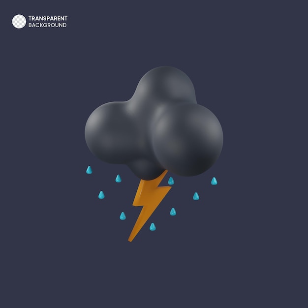 weather forecast isolated 3d render icon
