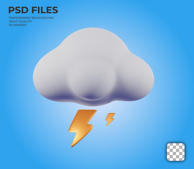 Значок погоды простая 3d визуализация иллюстрации на ярком фоне