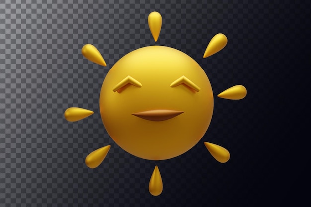 Weather report 3d ui icon sun icon