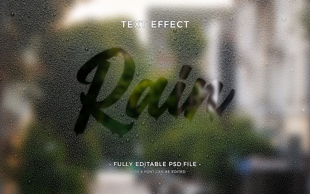 PSD weather text effect