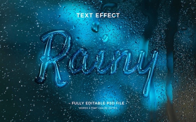 PSD weather text effect