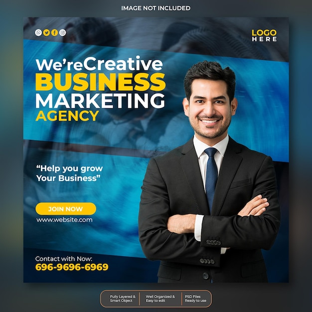 A web ad for a business marketing agency.