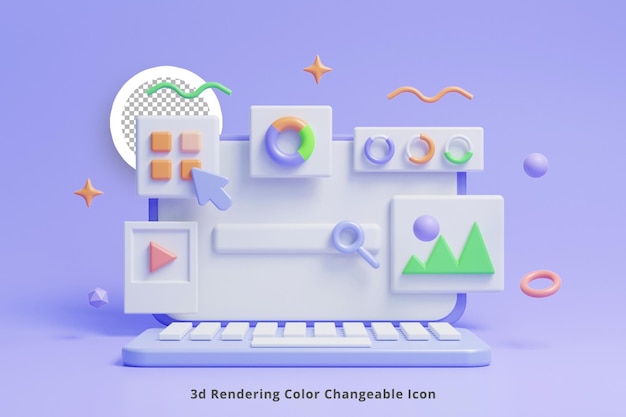 ウェブ解析とseoマーケティングコンセプトアイコンまたは3dseoランキング分析グラフまたはseoグラフレポート