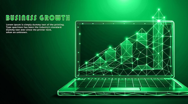 web banner business growth concept background