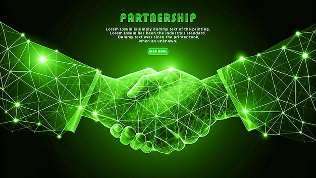 web banner Business partnership concept background design