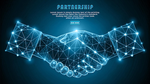 web banner Business partnership concept background design