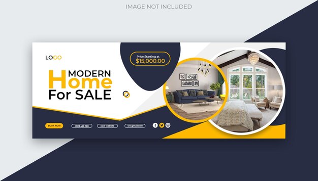 PSD a web banner for a modern home for sale