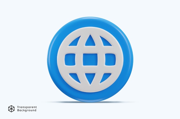 PSD web browser icon 3d render