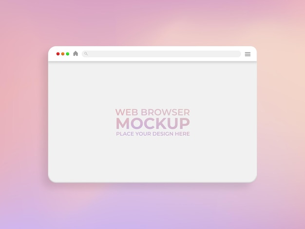 PSD web browser mockup