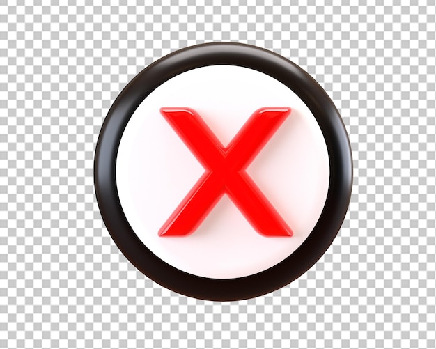 Web button false wrong check 3d error stop sign
