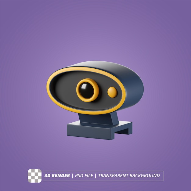 PSD web cam 3d render isolated images