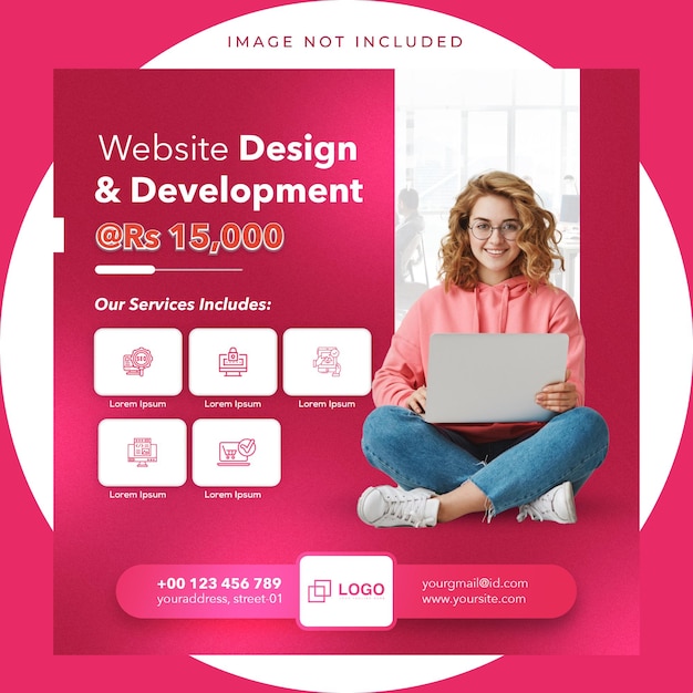 PSD web design and development post design template