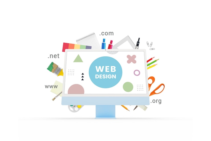 PSD web design display mockup scene creator