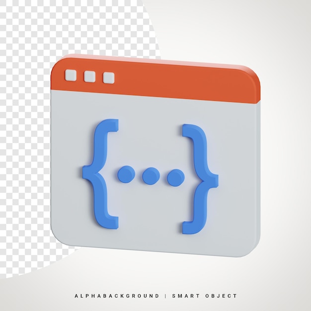 Web Development 3d Icon Illustration