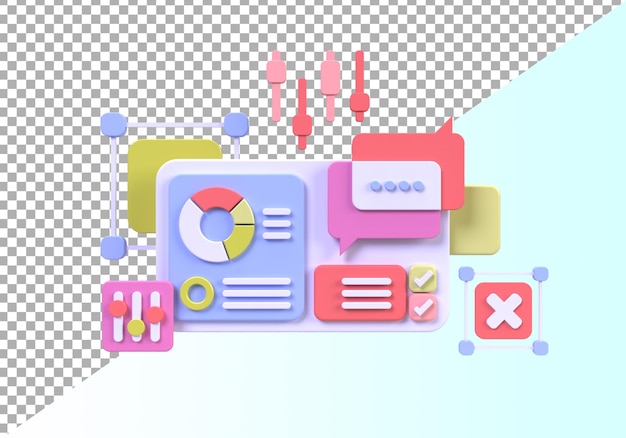 UI UX 디자인 컨셉 일러스트레이션을 위한 웹 개발 랜딩 페이지 템플릿 사업 아이디어 배경