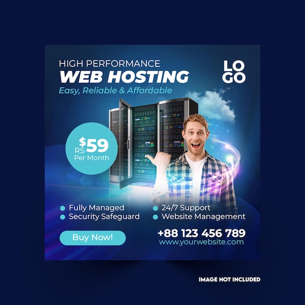 Web hosting social media banner design