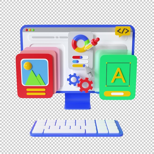 web illustration web development web design 3d illustration