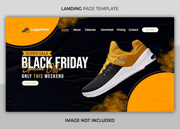 PSD web landing page for sale black friday