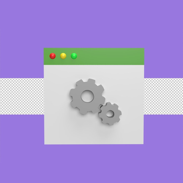 PSD web maintenance site 3d icon model cartoon style concept render illustration