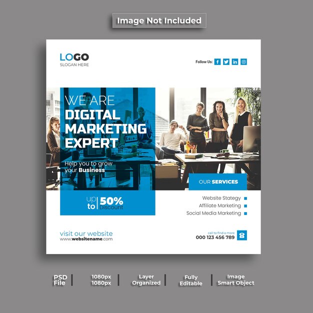 PSD a web page for a digital marketing expert