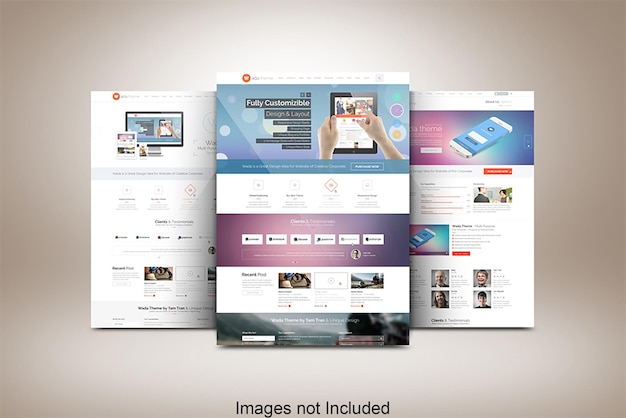 Web page psd mockups