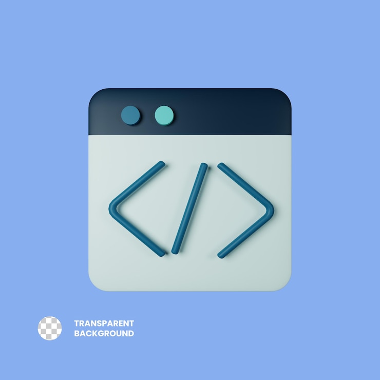 PSD web programming 3d icon illustration