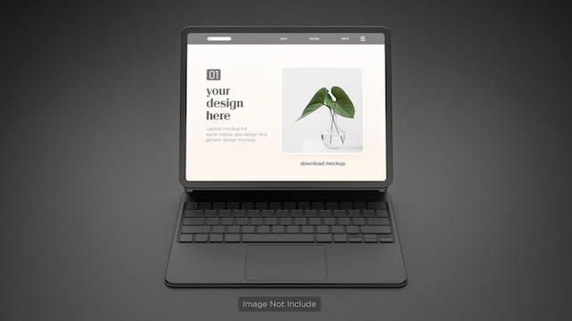 Design dell'interfaccia utente del mockup del logo dello schermo web