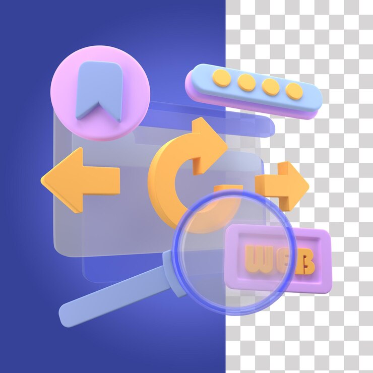 PSD web search 3d icon
