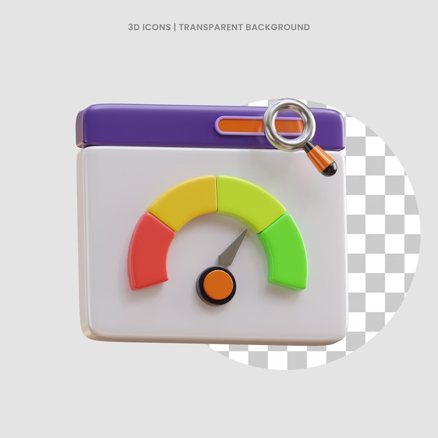 web snelheidsmeter 3d icoon