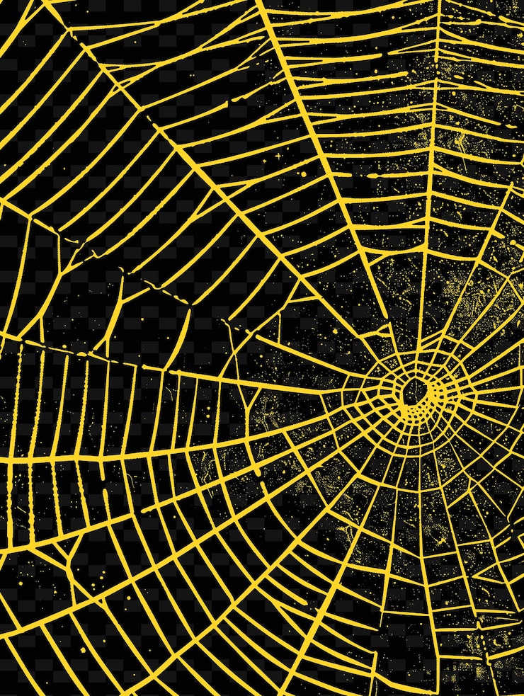 PSD web spider silk texture with radial threads and delicate in png creative overlay background decor