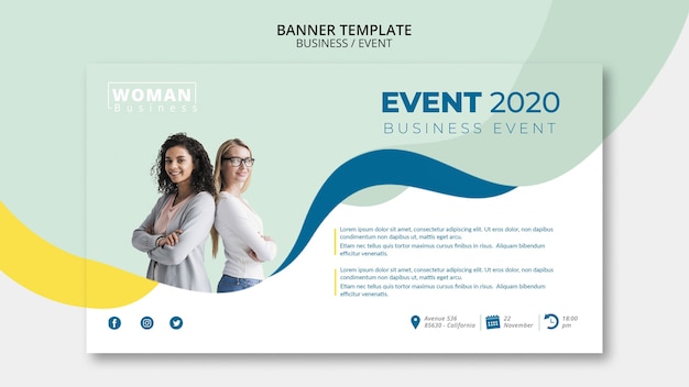 Web template for business event